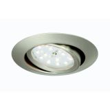 VGRADNA STROPNA SVETILKA 3X3.5W FI=82MM WW NIKEL MAT, GIBLJIVA