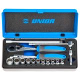 GARNITURA NASADNIH KLJUČEV 1/4" UNIOR V KOVINSKI KASETI 4 - 13 MM/16-DELNA ART. 188BI12P16 (617118)
