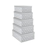 ŠKATLA ZA SHRANJEVANJE BIZZOTTO 40.5X32X15 CM SREBRNA