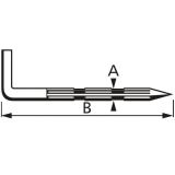 ŽIČNIK JEKLENI 4.0X50 KLJUKASTI A2F V ZAVITKU JE 6 KOS