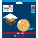 5-DELNI KOMPLET BRUSNI PAPIR Z VEČ LUKNJAMI EXPERT C470 ZA EKSCENTRIČNE BRUSILNIKE, 150 MM, G 40
