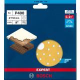 5-DELNI KOMPLET BRUSNIH PAPIRJEV Z VEČ LUKNJAMI EXPERT C470 ZA EKSCENTRIČNE BRUSILNIKE, 150 MM, G 400