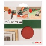 SAMOPRITRILNI BRUSNI DISK BOSCH 5-DELNI SET C430 RDEČ 115MM K180 BREZ LUKENJ