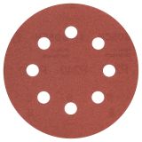 SAMOPRITRILNI BRUSNI DISK BOSCH 5-DELNI SET C430 RDEČ 115MM K240 8 LUKENJ