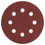 SAMOPRITRILNI BRUSNI DISK BOSCH 5-DELNI SET C430 RDEČ 115MM K60 8 LUKENJ ZA LES