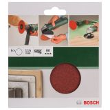 SAMOPRITRILNI BRUSNI DISK BOSCH 5-DELNI SET C430 RDEČ 115MM K80 BREZ LUKENJ