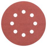 SAMOPRITRILNI BRUSNI DISK BOSCH 5-DELNI SET C430 RDEČ 125MM K180 8 LUKENJ