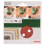 SAMOPRITRILNI BRUSNI DISK BOSCH 5-DELNI SET C430 RDEČ 125MM K240 8 LUKENJ
