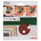SAMOPRITRILNI BRUSNI DISK BOSCH 5-DELNI SET C430 RDEČ 125MM K40 8 LUKENJ