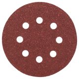 SAMOPRITRILNI BRUSNI DISK BOSCH 5-DELNI SET C430 RDEČ 125MM K40 8 LUKENJ