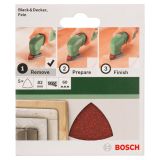 DELTA/VEČNAM BRUSNI LIST BOSCH 5-DELNI SET C430 RDEČ 82 MM K60 BREZ LUKENJ