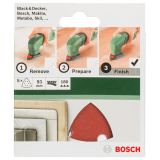 DELTA/VEČNAM BRUSNI LIST BOSCH 5-DELNI SET C430 RDEČ 93 MM K180 6 LUKENJ