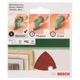 DELTA/VEČNAM BRUSNI LIST BOSCH 5-DELNI SET C430 RDEČ 93 MM K60 6 LUKENJ