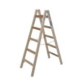 PROSTOSTOJEČA LESTEV KRAUSE STABILO 2X5 STOPNIC LESENA 1.4M