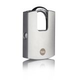 CILINDRIČNA OBEŠANKA YALE 50MM ZAŠČITEN LOK 3 KLJUČI MEDENINA NIKELJ