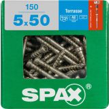 VIJAK ZA TERASO SPAX 5X50 A2 V ZAVITKU 150 KOS