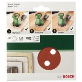 SAMOPRITRILNI BRUSNI DISK BOSCH 6-DELNI SET C430 RDEČ 115MM K60/120 8 LUKENJ