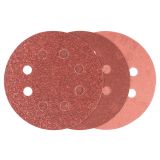 SAMOPRITRILNI BRUSNI DISK BOSCH 6-DELNI SET C430 RDEČ 125MM K60/120/240 8LUKENJ