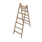 PROSTOSTOJEČA LESTEV KRAUSE STABILO 2X6 STOPNIC LESENA 1.65M