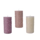 TOP SVEČA 6.8X14 CM BRANCHE KREM, ROZA, LILA