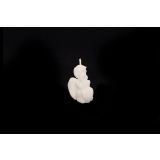 SVEČA 6X4 CM ANGEL SRCE Z BLEŠČICAMI