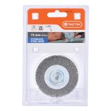 KROŽNA ŽIČNA ŠČETKA TACTIX 75MM INOX 0.30MM OS 6MM