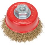 SKODELASTA ŽIČNA ŠČETKA BOSCH 75MM NAVOJ M10 MEDENINA 0.30 MM VALOVITA ŽICA