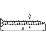 PRITRDILO ZA OKEN. OKVIR 7.5X132 TX30 RUMENI CINK