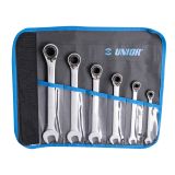 GARNITURA VILIČASTO OBROČNIH KLJUČEV Z RAGLJO UNIOR V TORBICI 8 - 19 MM/6-DELNA ART. 160/2CT (627001)