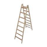 PROSTOSTOJEČA LESTEV KRAUSE STABILO 2X8 STOPNIC LESENA 2.15M