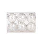 BUNKA IZ UMETNE MASE GLOSSTYLE 80 MM 6 KOS TRANSPARENT SREBRNE