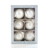 STEKLENA BUNKA GLOSSTYLE 80 MM 6/1 BELA 3 Z IN 3 BREZ DEKORJA