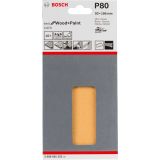 10-DELNI SET SAMOPRITRDILNIH BRUSNIH LISTOV BOSCH 93X185 MM K80 8 LUKENJ RUMENA BARVA ZA LES