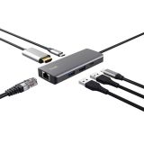 ADAPTER TRUST MULTIPORT DALYX 6/1 USB-C ADAPTER ALUMINIJ