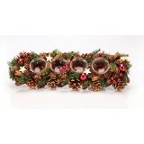 DEKORACIJA GLOSSTYLE ADVENTNA 44 CM S KOZARČKI ZVEZDICE