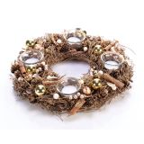 ADVENTNI NARAVNI VENČEK S CIMETOM FI 33 CM