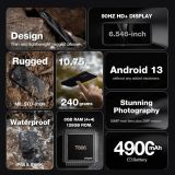 AGM ODPORNI PAMETNI TELEFON H6 LITE 4G 4+4GB/128GB DS ANDROID 13, KAMERA 50MP DUAL AI - ČRN