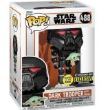 AKCIJSKA FIGURA FUNKO POP SW THE MANDALORIAN DARK TROOPER WITH GROGU
