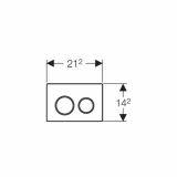 AKTIVIRNA TIPKA GEBERIT OMEGA 20 BELA-SIJAJ KROM-BELA