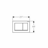 TIPKA, AKTIVIRNA GEBERIT OMEGA 30 ČRNA-SIJAJ KROM-ČRNA