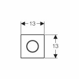 TIPKA, AKTIVIRNA GEBERIT SIGMA 10 ZA PISOAR BELA-SIJAJ KROM-BELA