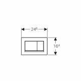 TIPKA, AKTIVIRNA GEBERIT SIGMA 30 MAT KROM-SIJAJ-MAT KROM