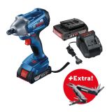 UDARNI VIJAČNIK BOSCH GDS 250-LI + VEČNAMENSKO ORODJE 'SWISS PEAK'