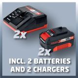 AKUMULATORSKA KOSILNICA EINHELL GE-CM 43 LI M KIT 2X4AH BATERIJA+POLNILNIK