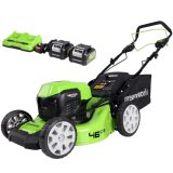 AKUMULATORSKA KOSILNICA GREENWORKS 2X24V (48V) 46CM 2X4AH BATERIJO+POLNILNIK