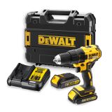 AKUMULATORSKI VRTALNIK DEWALT DCD777S2T + SET PRIBORA 2X18V; 1.5AH;