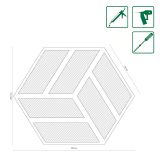 AKUSTIČNI PANEL FN ACUSTICO HEXAGO Q LAVENDEL 300X260X19 MM