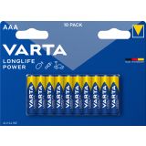 ALKALNI BATERIJSKI VLOŽEK VARTA LR03 AAA 10/1 LONGLIFE POWER
