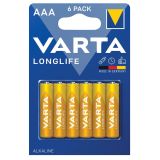 ALKALNI BATERIJSKI VLOŽEK VARTA LR03 LONGLIFE AAA 6/1