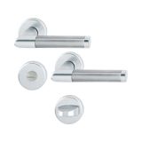 ALU KLJUKA ZA VRATA HOPPE AMSTERDAM Z ROZETO WC F1-F69